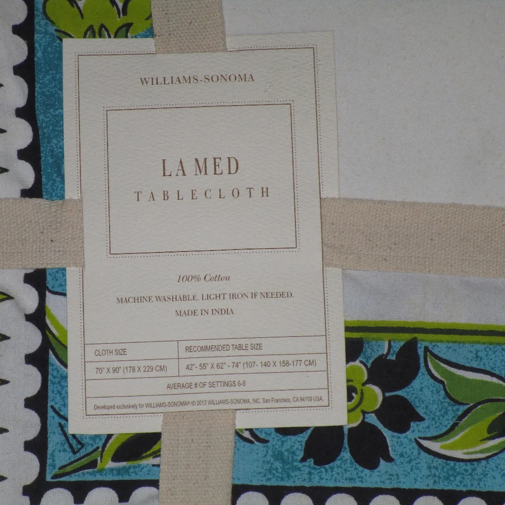 Vintage Williams-Sonoma La Med Tablecloth 70